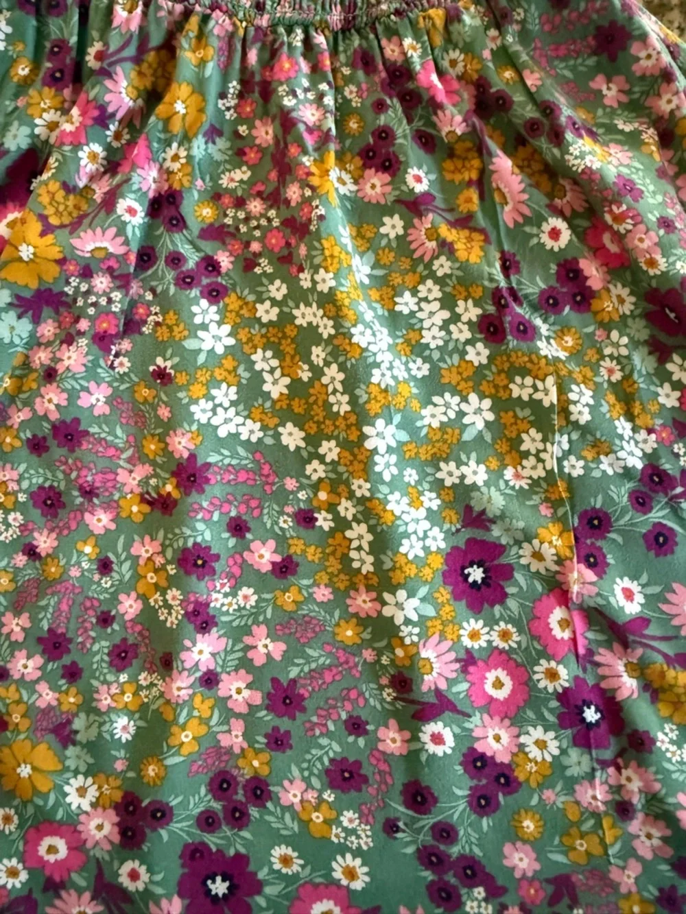 Girls 5/6 The Children’s Place Floral Dress Smocked Puff Sleeve - Picture 6 of 6